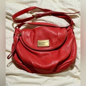 Marc by Marc Jacobs Coral Leather Q Natasha Crossbody Adjustable Bag.